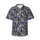 thumbnail image 1 of Balery Purple-Gold Triangles Camisas hawaianas de manga corta para hombre, camisas playeras de corte holgado, camisas de vacaciones con botones,XX-Large, 1 of 7
