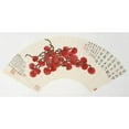 thumbnail image 2 of Fuzhi, Ding 24x14 Black Modern Framed Museum Art Print Titled - Lychees on a Chinese Fan, 2 of 4