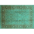 thumbnail image 1 of Ahgly Company Indoor Rectangle Oriental Turquoise Blue Traditional Area Rugs, 6' x 9', 1 of 4
