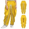 thumbnail image 3 of renvena Boys Satin Dhoti Pants Casual Baggy Trousers for Halloween Theme Party Gold 6, 3 of 7