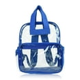thumbnail image 3 of Small Clear Backpack Transparent PVC Security Security School Bag in Royal Blue, 3 of 6