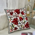 thumbnail image 2 of Decorative Pillows For Living Room Stereo Embroidery Floral Pillowcase 45 cm x 45 cm Linen Fiber With Invisible Zipper, 2 of 6