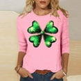 thumbnail image 1 of Elvqul Shirts T - pour Femmes Grande Taille T-Shirts Mode Fête de la Saint-Patrick Col Rond Vert Hauts Mignons pour Dames Imprimé, 1 of 5