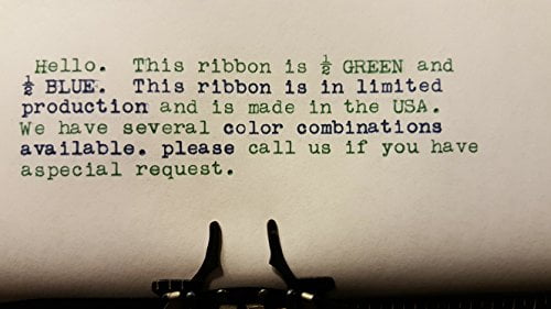 Custom Color Twin Spool Typewriter Ribbons Black and Green Universal Typewriter Ribbons 