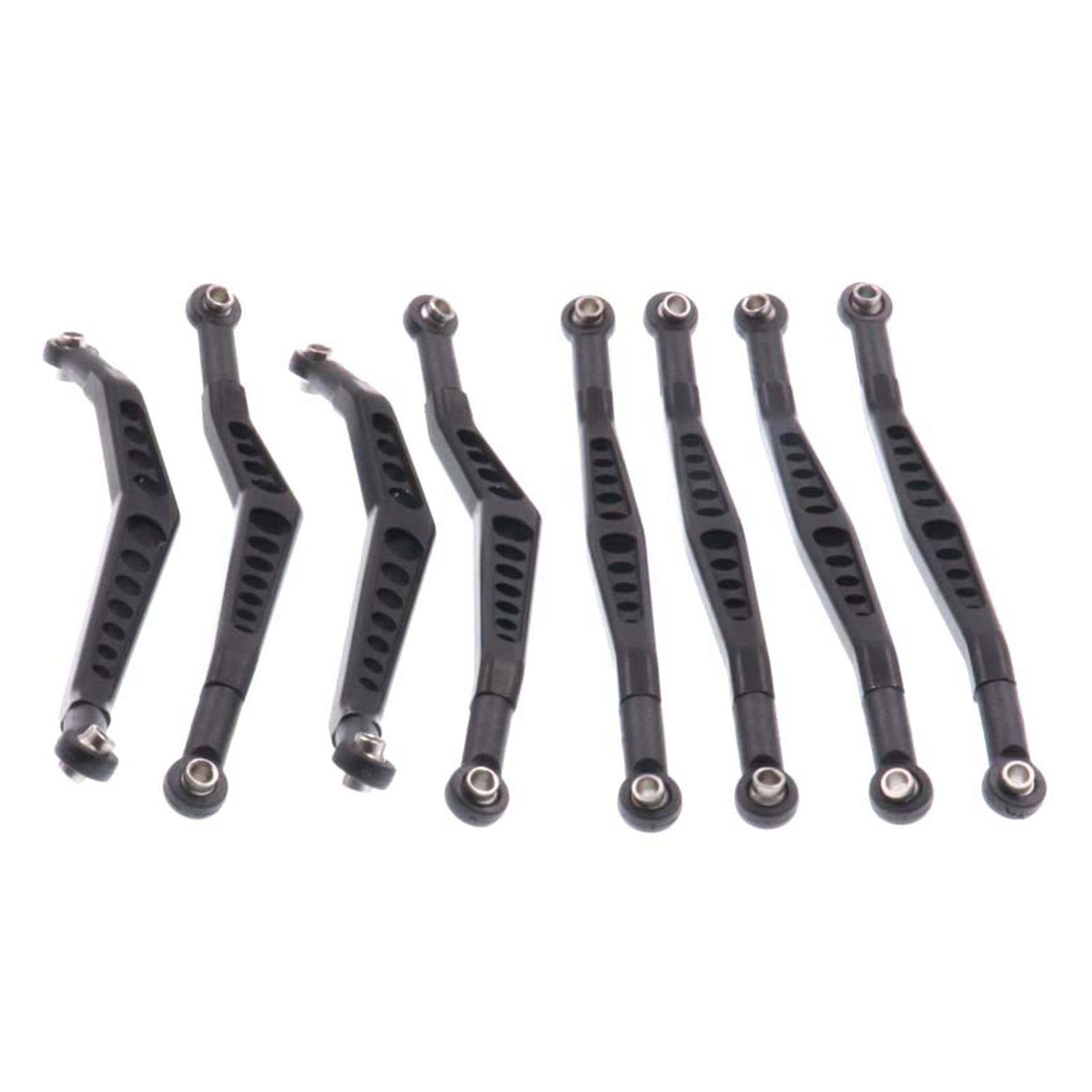 Aluminum Lower & Upper Link Rod Linkage Kit For RC 1/10 Axial Wraith Car Black 
