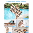 thumbnail image 5 of Beach Towel Orange Buffalo Plaid Bath Pool Towels Black Check Stripe Absorbent Beach Towel Soft Large Quick Dry Lightweight Camping Travel Sports Yoga Gym Swim Towels for Adult 35x70 Inch, 5 of 9