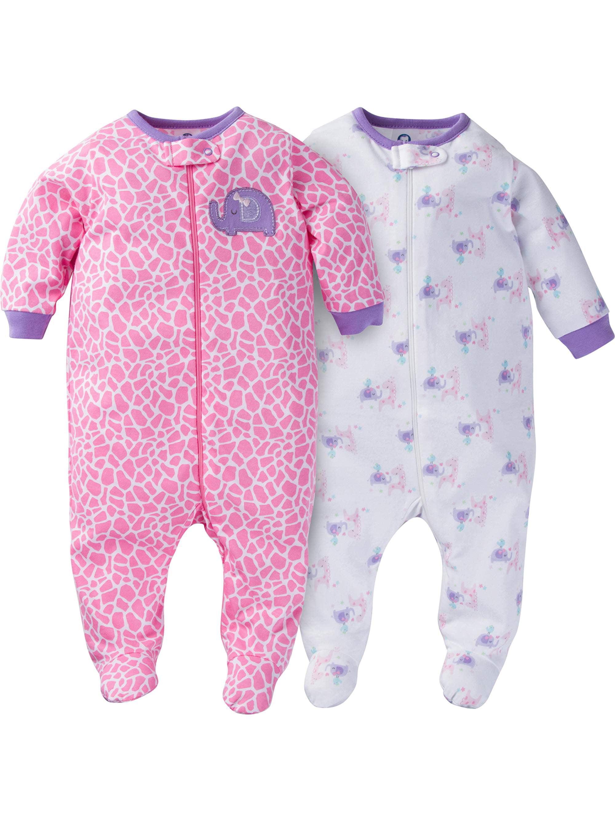 Essentials Unisex-Baby Baby Zip-Front Footed Sleep and Play Sleepers