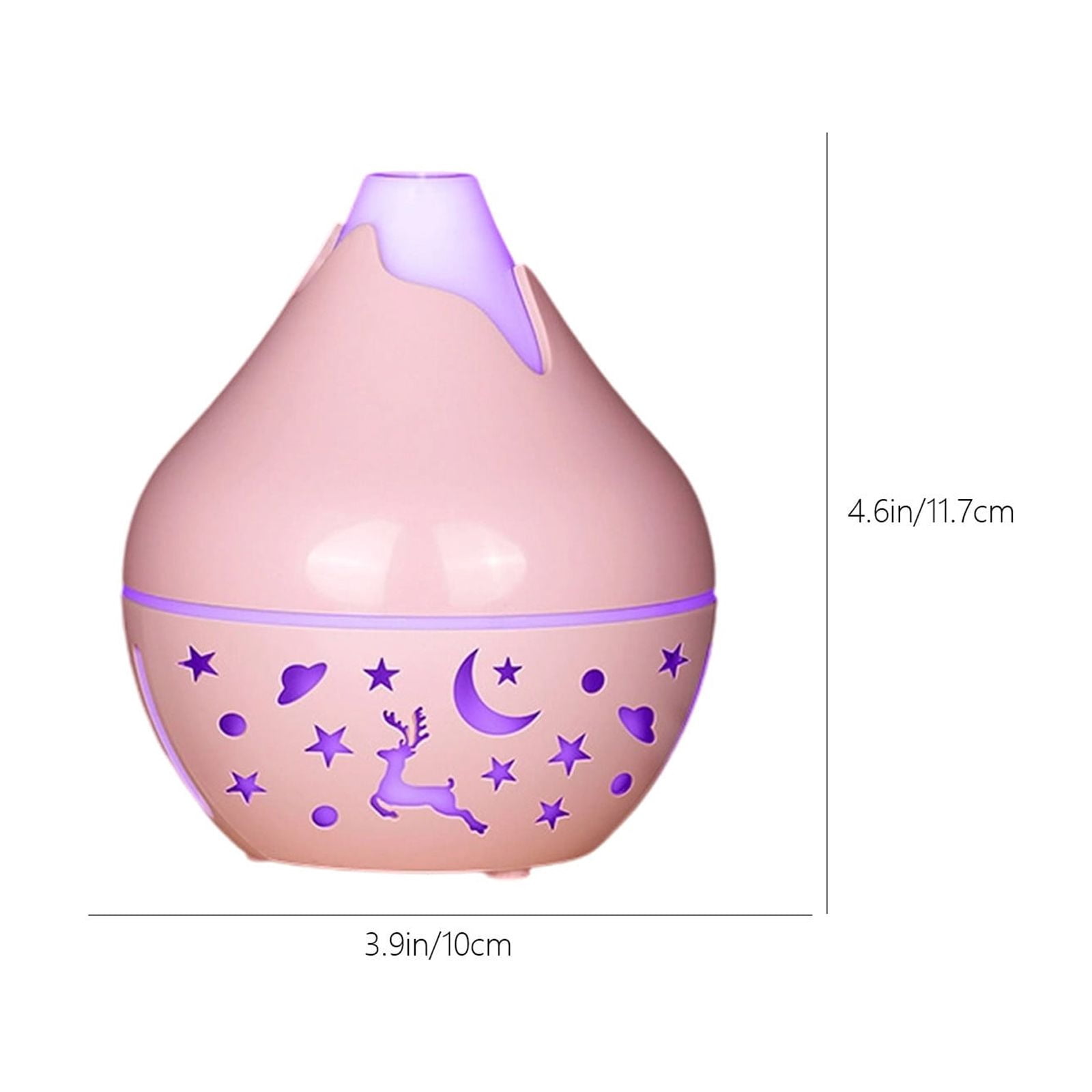 HengDidi Mini Wood Grain Humidifier with Color-Changing Night Light - USB Powered Aroma Diffuser for Oils - Silent Operation for Bedroom or Office - Portable Mist Device
