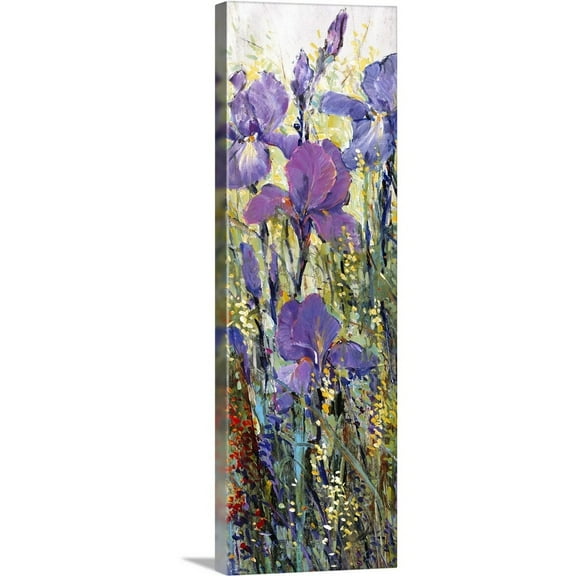 Great Big Canvas "Iris Field I"  by Tim O'Toole Black Orange   Wrapped Canvas Print Wall Artwork