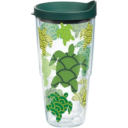 Tervis 24 oz. Sea Turtle Pattern Tumbler With Lid One Size Green/yellow