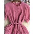 thumbnail image 2 of One SizeWomen Summer Dress 2022 New Elegant Gentle Layered Belt High Waist Short Sleeve Solid Color Lace Matching Dress D2316 yaoshenbao LED, 2 of 2