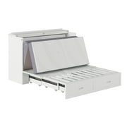 Hamilton Murphy Bed Chest Queen White with Charging Station