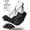 Black and Grey, variant on Hanging Hammock Chair Large Swing Chair with Foot Rest and Hardware,Max 500lbs,Steel Spread Bar with Anti Slips, 2 Cushions and Side Pocket,Indoor/Outdoor Use…