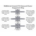 thumbnail image 4 of Nana Lab Created CVD Diamond 6.5mm 3/8ctw Cluster Engagement Ring 10kt White Gold Size 10, 4 of 7