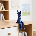 thumbnail image 5 of Easter Bunny Sitting Figurines, Rabbit Shelf Sitter Ornaments Home Decorations, Easter Spring Home Decor Supplies, Easy Clean Multi-Style Compatible Holiday Gift Ready Figurines,Blue,8.3x3", 5 of 7
