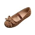 thumbnail image 2 of Women's Polka Dots Mary Jane Flats Dressy Comfortable Casual Shoes for Wedding Bridal Work Bow Round Toe Shoes, 2 of 9