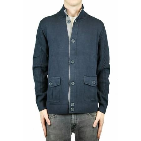 CCC Canterbury of New Zealand Mood Indigo Button up Cardigan Sweater Sz L