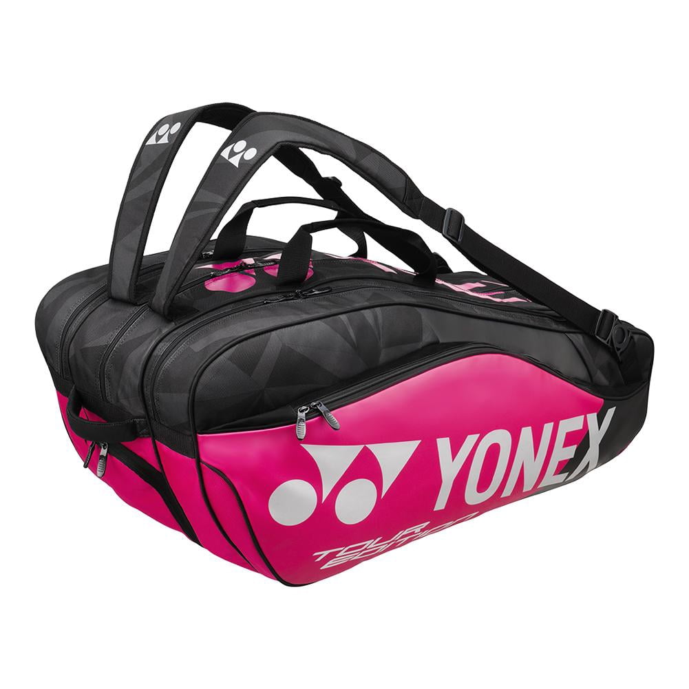 YONEX ヨネックス キャディバッグ ブラック ピンク レディース Yonex Pro 9 Pack Tennis Bag ( Black/Pink ) - Walmart.com