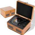 thumbnail image 1 of Caja de música RetroBeat Time Vintage CD y reproductor de discos Bluetooth, 1 of 7