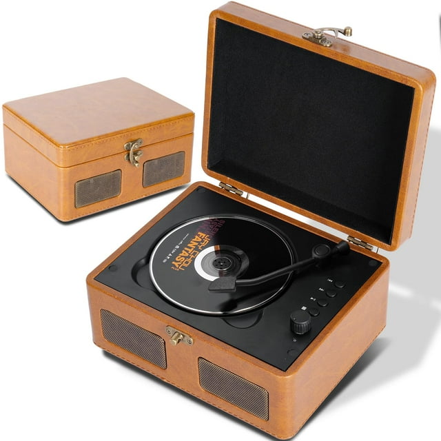 Caja de música RetroBeat Time Vintage CD y reproductor de discos Bluetooth