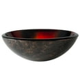 thumbnail image 2 of KRAUS Round Red Black and Gold Glass Vessel Bathroom Sink, 17 inch, 2 of 9