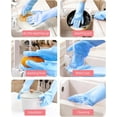 thumbnail image 4 of Guantes de silicona para lavar platos, guantes de goma reutilizables para lavar platos para el hogar, baño, baño de mascotas, coches, frutas y más (azul) JAMW Sencillez, 4 of 5