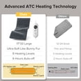 thumbnail image 5 of Weighted Heating Pad 17''x 33" XXXL Electric Heating Pad for Back Fatigue Relief, 5LBS with 6 Heat Settings 2H Auto-Off Heat Pad for Shoulder Arms Legs Cramps Washable, 5 of 9