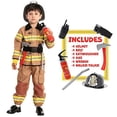 thumbnail image 3 of Disfraz de bombero marrón unisex para niños para disfraz de Halloween-S, 3 of 3