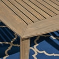 thumbnail image 4 of Frederic Outdoor 7 Piece Acacia Wood 71" Rectangular Dining Set with Straight Legs and Cushions, Gray, Cream, 4 of 6