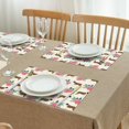 thumbnail image 3 of Saint Bernard Dog Breed and Flower Floral Summer Placemats Table Placemats Set Of 4-Linen Kitchen Washable Placemats Table Mats 11.8"x17.7"Non-Slip Heat Resistant, 3 of 6