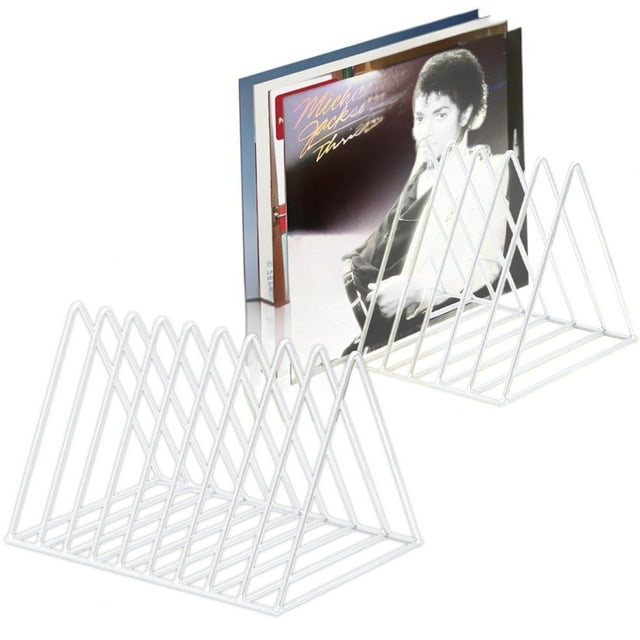 Organizador de discos Skywin, paquete de 2, con capacidad para 60 álbumes de vinilo