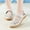 Beige, variant on Daolelai Women's Casual Shoes Flat Solid Color Hollow Casual Moccasins Soft Sole Comfortable Casual Shoes