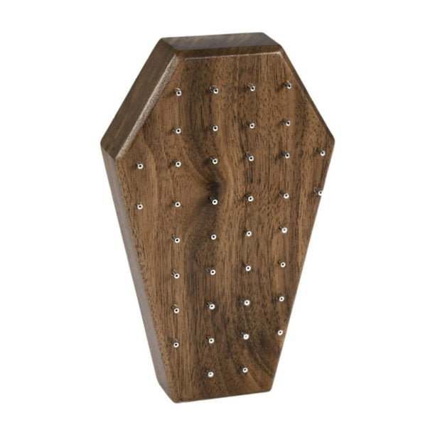 Soporte de madera para joyas de piercing, estante para anillos de labios, fácil de guardar, accesorios de piercing 12cmx7.5cmx2cm