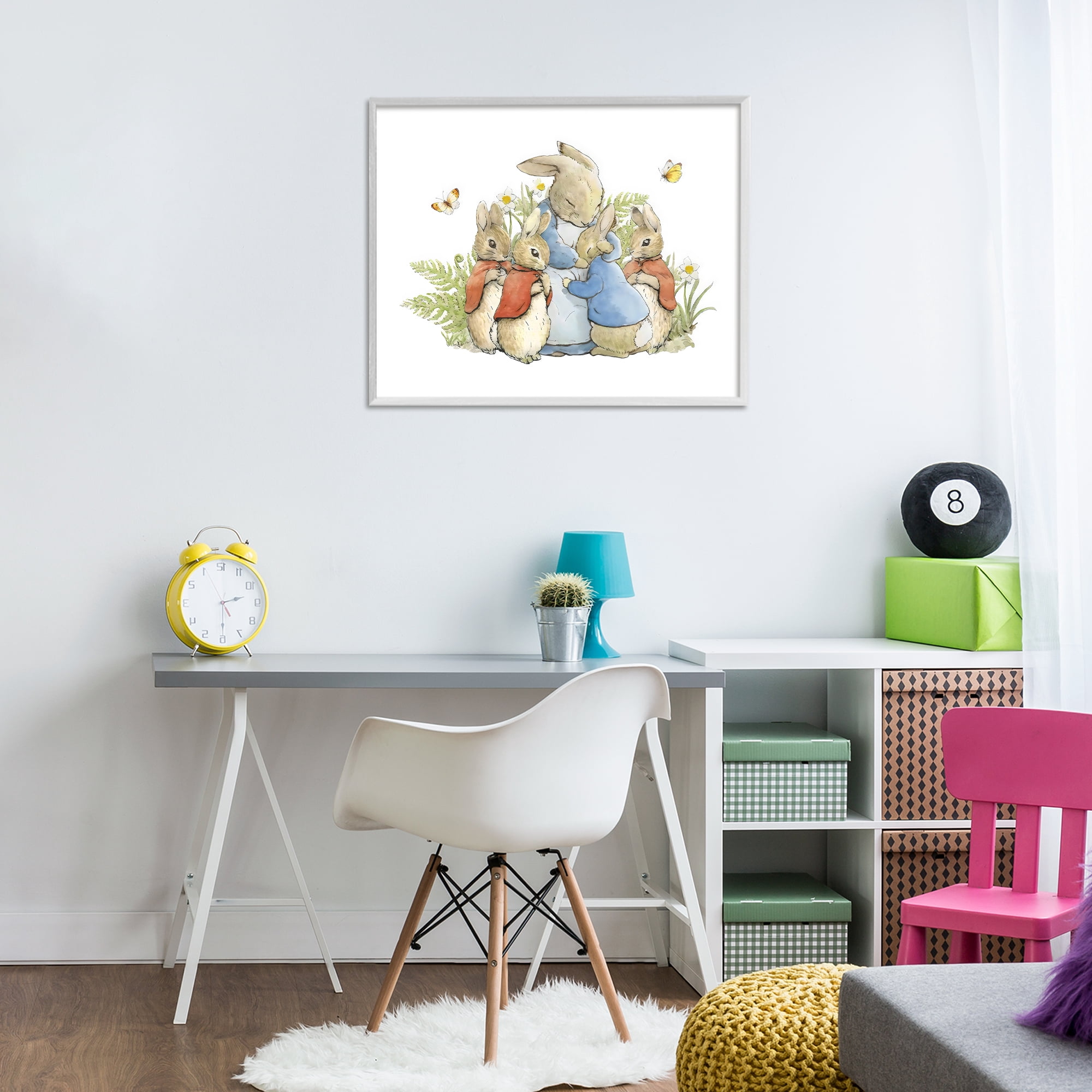 Stupell Industries Hugging Mother Rabbit White Framed Giclee Art, design by Arlington Prints