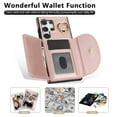 thumbnail image 7 of for Samsung Galaxy S22 Ultra Wallet Case with Card Holder Women Men, Flip PU Leather Kickstand Shockproof Protective Phone Cover Magnetic Clasp 360 Rotation Ring Stand for Samsung S22 Ultra, Rosegold, 7 of 7
