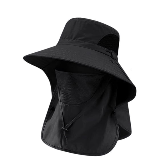 ZELVINN Nylon Outdoor Sun Hat with Detachable Neck Cover Windproof Adjustable for Sports Adventures