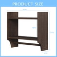 thumbnail image 2 of OYEAL 2-Tier Wood Towel Holders for Bathroom, Wall-Mounted Bathroom Shelf with Hanging Towel Bar, Rustic Brown Storage Organizer for Home., 2 of 6