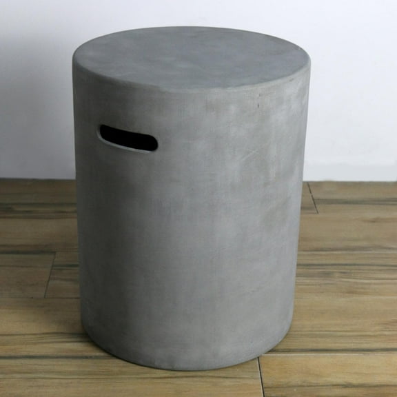 Elementi ONB01-102LG Round Tank Cover, Concrete Ligth Gray Color