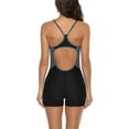 thumbnail image 7 of Women's Boyleg Unitard Athletic Swimwear Crossback One Piece Swimsuit, 7 of 7