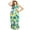 Blue/Green, variant on Flying Tomato Women's Tropical Vacation Halter Pleated Maxi Dress  (Blue/Green, Large)