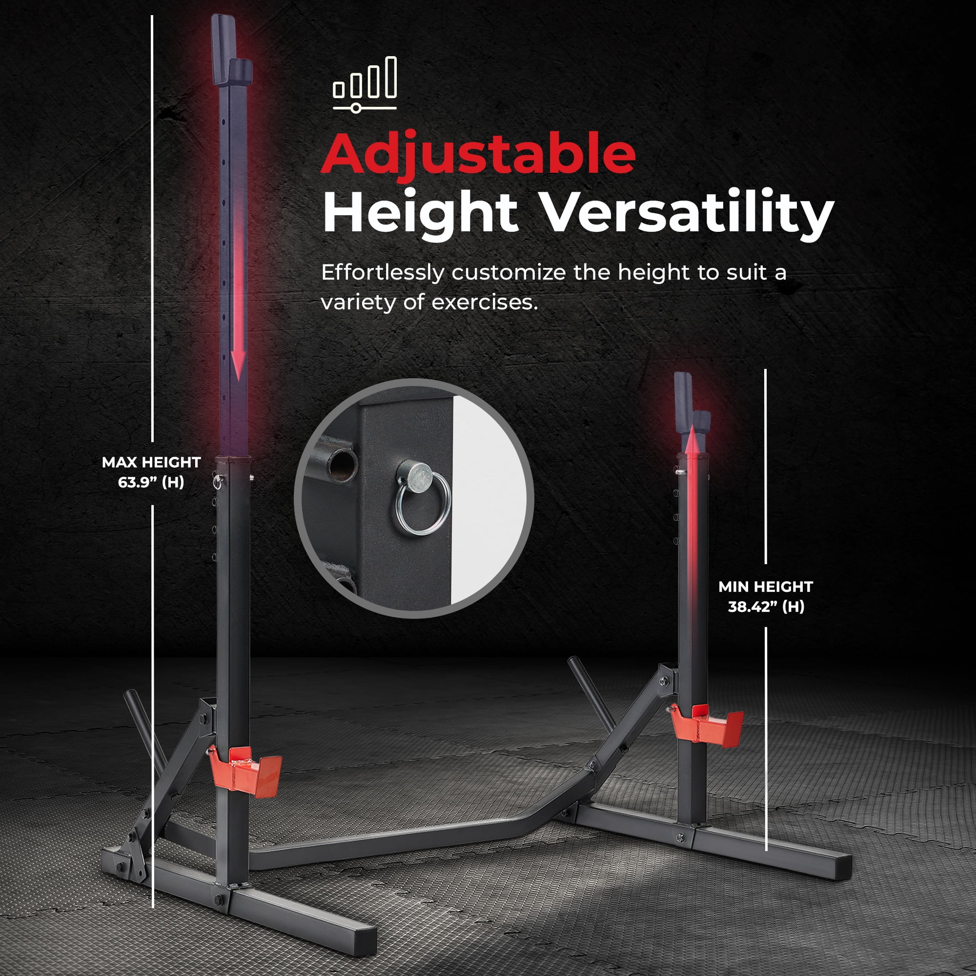 Sunny Health & Fitness Adjustable Bench Press Squat & Weight Rack, Shoulder Press, Incline Bench Lift, Dumbbell Rows, Deadlifts - SF-XF922011