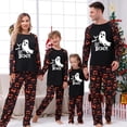 thumbnail image 1 of Conjuntos de pijamas de Halloween, conjunto de pijamas luminosos de manga larga, estampado de fantasma luminoso, ropa de dormir brillante, ropa de fiesta para el hogar, 1 of 4