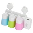 thumbnail image 1 of Toothbrush Holder Set Wall Mounted Family Multifunctional Toothbrush Organizer with Suction Cup, 1 of 14