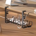 thumbnail image 3 of Desktop Cable Organizer  Hardware Cable Organizer Cord Management System  Multipurpose Cable Clips for Office & Home  Includes 5 Pcs Ties (40cm Black), 3 of 10