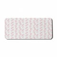 thumbnail image 1 of Romantic Computer Mouse Pad, Abstract Diamond Forms Hearts and Triangles Girls Retro Love Triangle, Rectangle Non-Slip Rubber Mousepad X-Large, 35" x 15", Pink Dark Coral White, by Ambesonne, 1 of 2