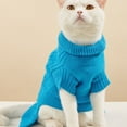thumbnail image 5 of Turtleneck Pet Sweater Dress - Ruffled, Knit, Warm, for Small Pets, Winter Wear, 5 of 6