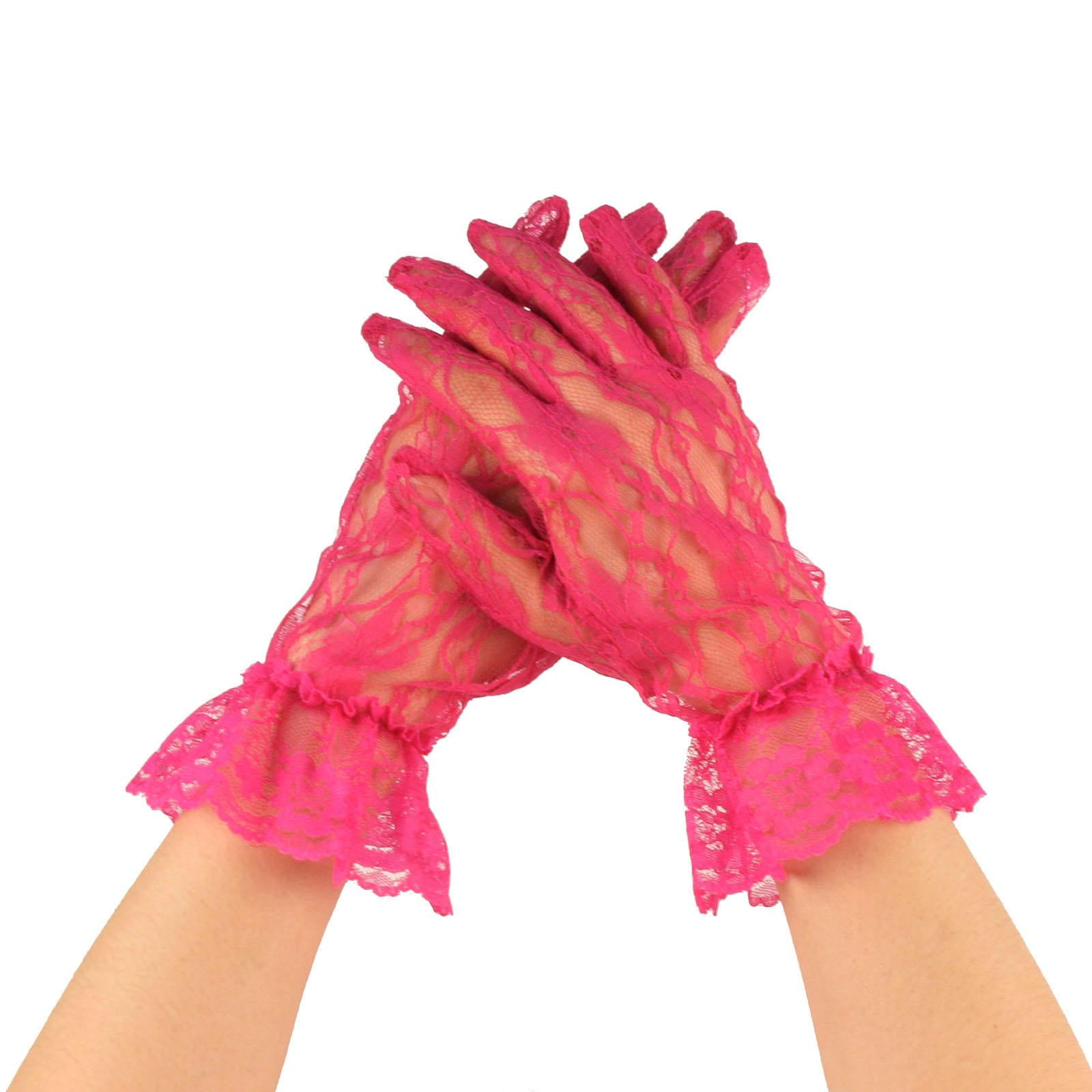 sheer lace gloves
