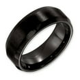 thumbnail image 2 of Ceramic Black 8mm Brushed Mens Ring Band Size 11, 2 of 8
