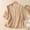 Khaki, variant on Womens Linen Tops Regular Fit Lace Womens Clothes 3/4 Sleeve Button Down Work Blouses for Women M-2XL