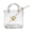White, variant on Unique Handbag Shaped Drinking Glass with Straw | Novelty Purse Wine Glass for Juice, Tea, Cocktails | Decorative Party Favor Gift